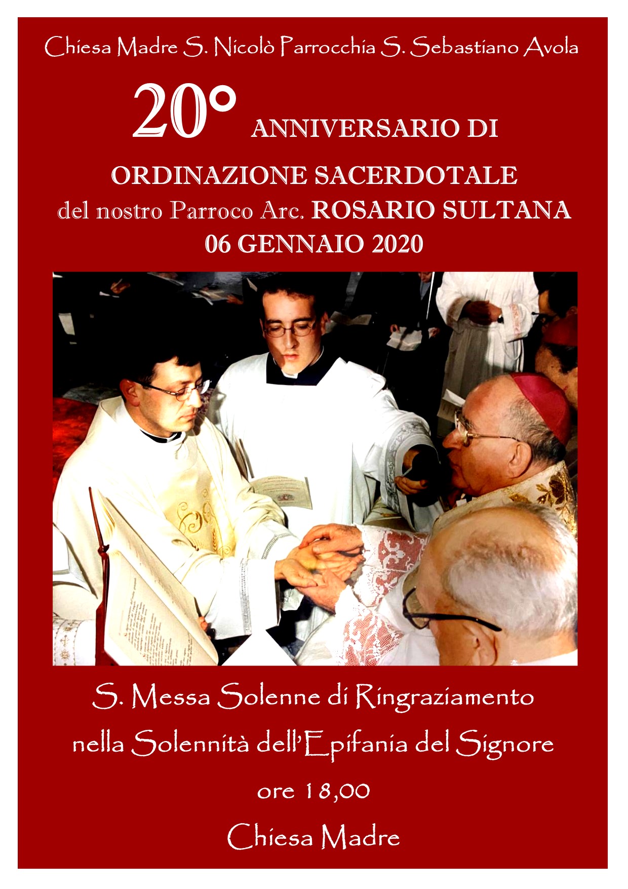 Anniversario Di Ordinazione Sacerdotale Del Nostro Parroco Parrocchia San Sebastiano Chiesa Madre San Nicolo Avola