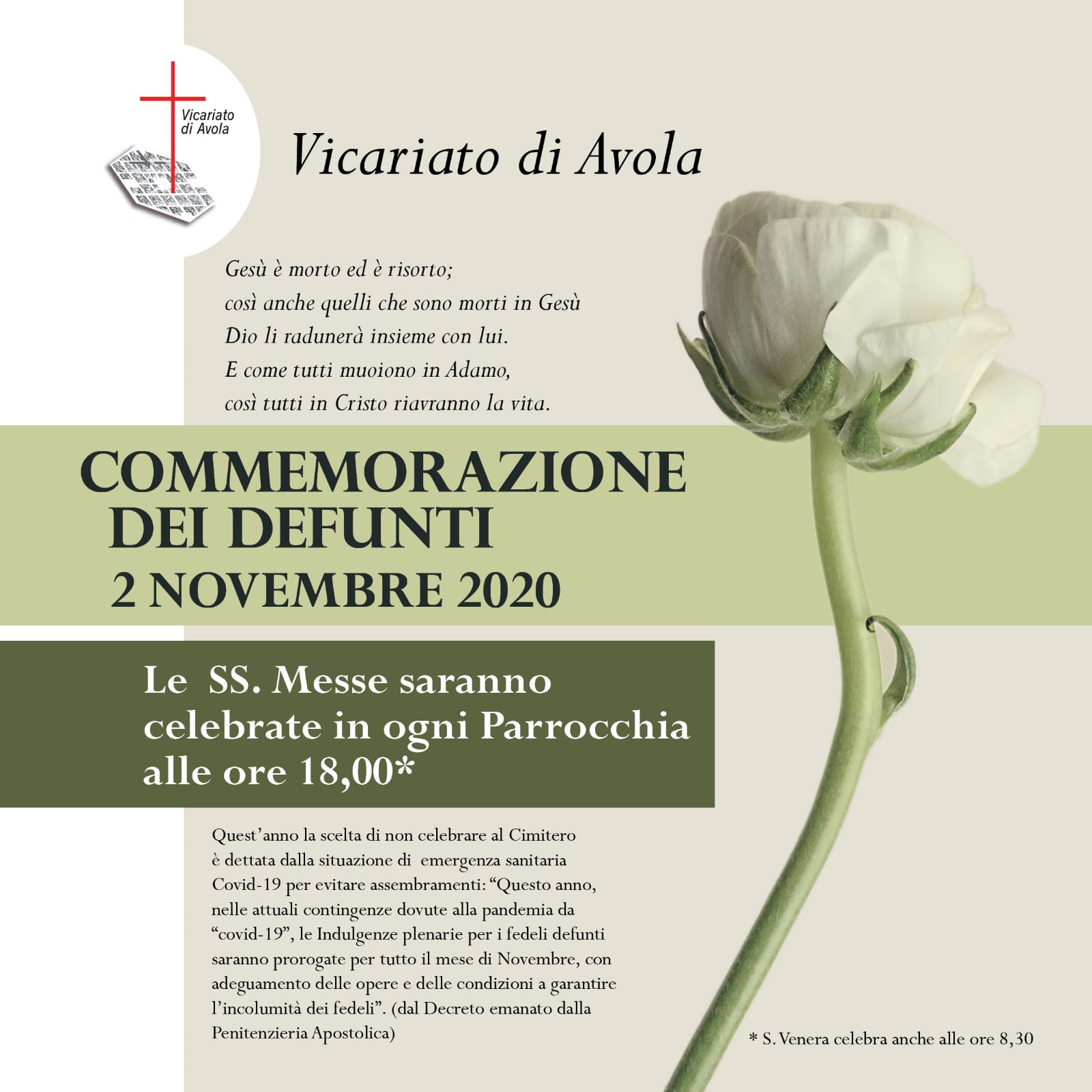 Commemorazione Dei Fedeli Defunti Parrocchia San Sebastiano Chiesa Madre San Nicolo Avola